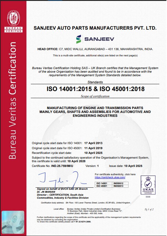 ISO 14001:2015 & ISO 45001:2018